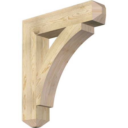 Ekena Millwork Thorton Craftsman Rough Sawn Bracket, Douglas Fir, 6"W x 30"D x 34"H BKT06X30X34THR04RDF